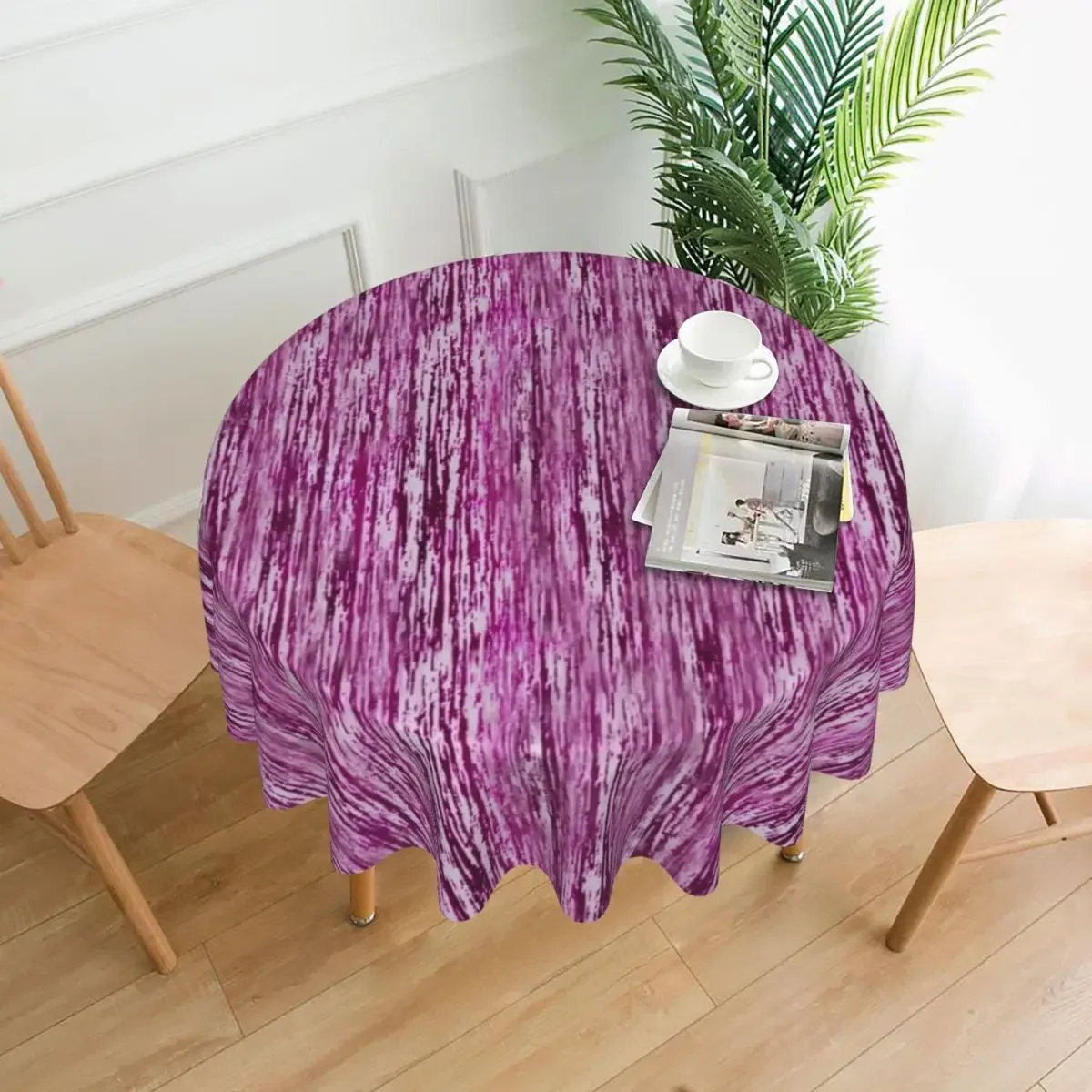 Pink Tie Dye Tablecloth Abstract Print Modern Round Table Cloth For Home Party Dining Room Table Cover Cheap Table Decoration