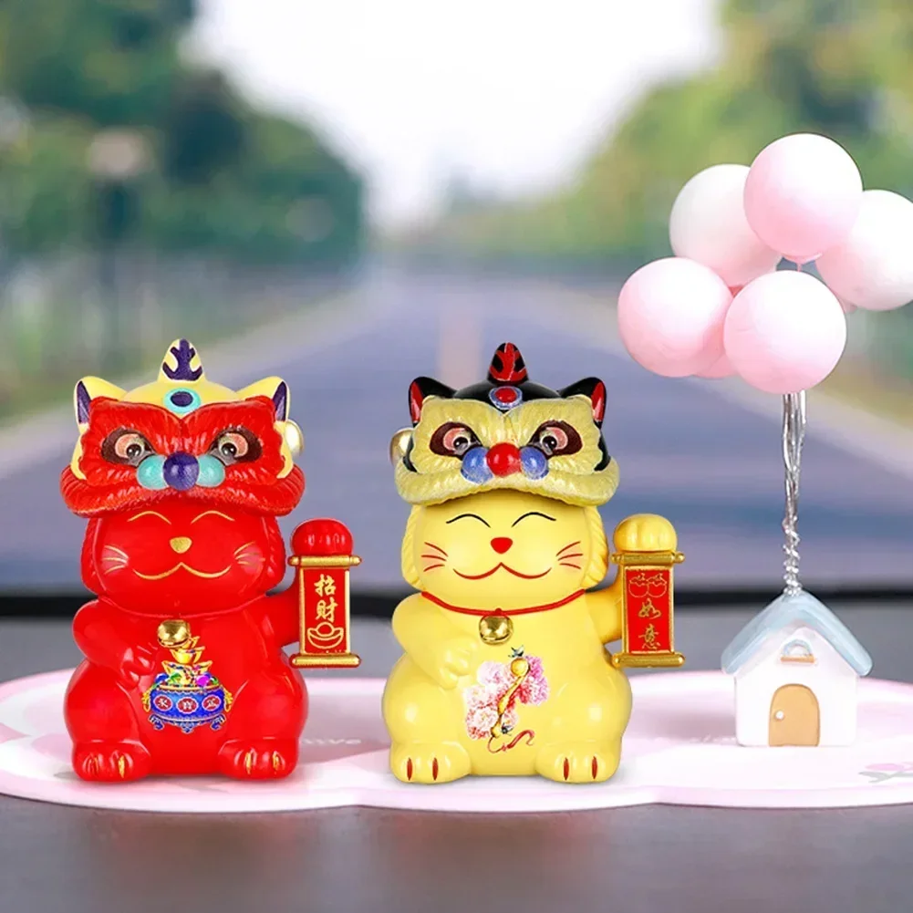 Light-Sensing Automatic Nodding Lion Dance LuckyCat Solar LuckyCat