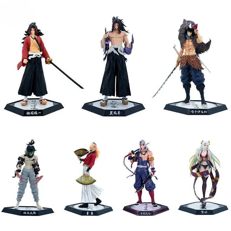 

Demons Slayers Figure Daki Giyuutarou Tsugikuni Yoriichi Kokushibo PVC Model doll Kimets No Yaiba Anime Action Figure Kids Gift