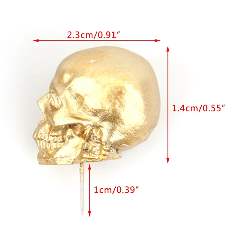 5 ชิ้น/กล่อง Resin Skull Thumbtack Drawing Pins Pushpin Cork Board Photo Wall แผนที่เครื่องหมาย School Supply