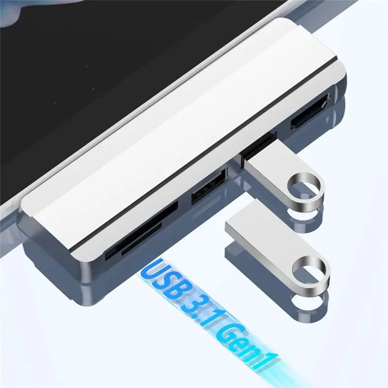 Memory Card Reader Included Multiport Expander 4K -Compatible USB 3.0 HUB Docking Station For Microsoft Surface Pro 4/5/6-A3