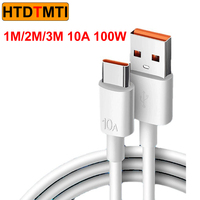 0.25M/1M/1.5M/2M 10A 100W USB A Type C Super Fast Charging Cable Data Cord For Huawei OPPO vivo iQoo Quick Charing mi xiaomi