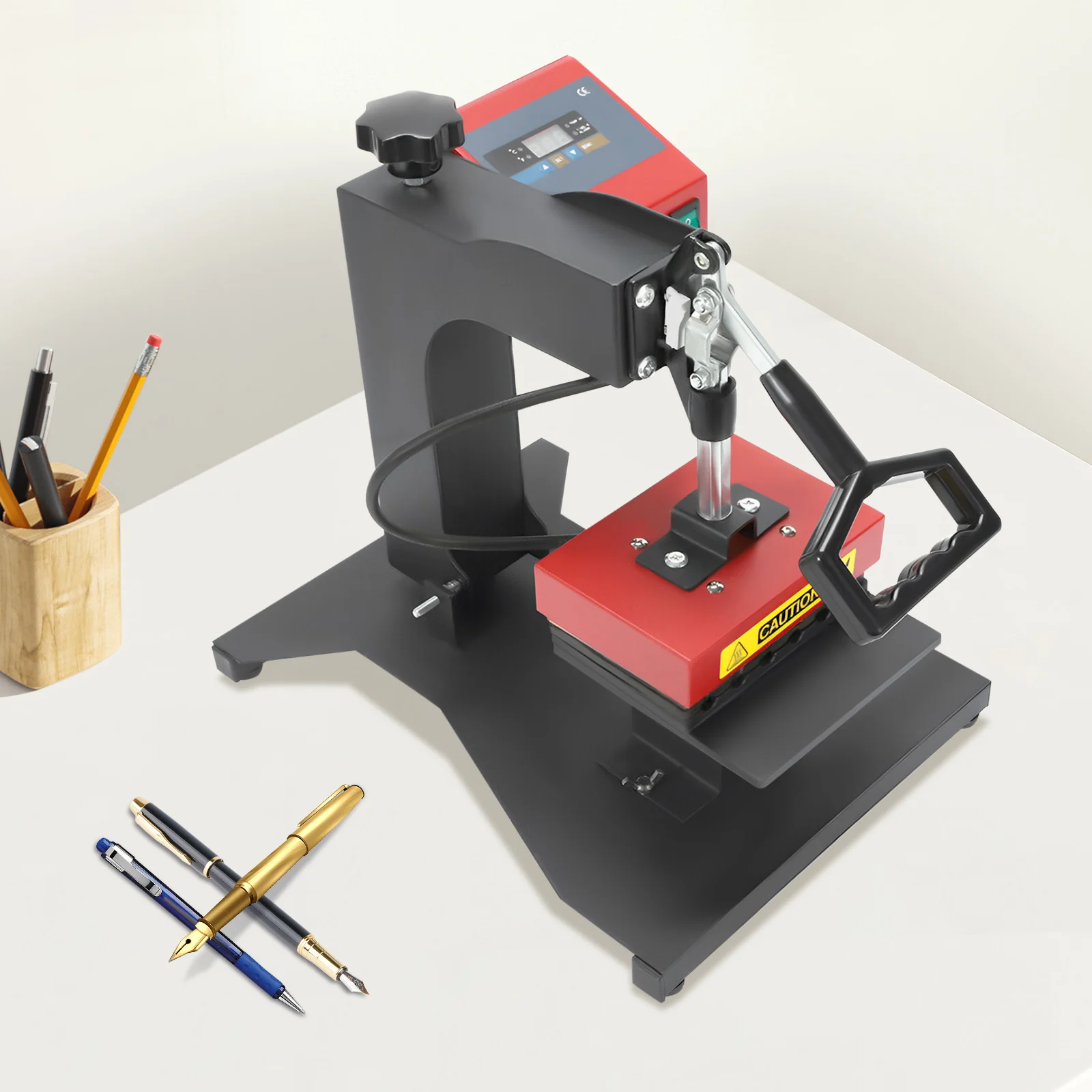 350W Custom Pen Heat Press Machine Adjustable Pressure Temperature Time DIY Personalization on Ballpoint Pens