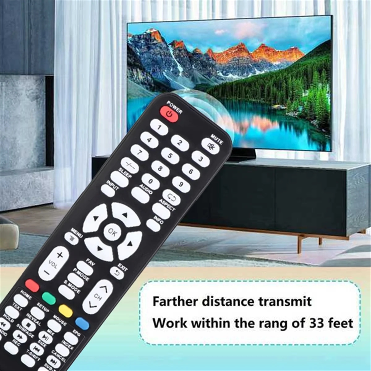 Remote Control Universal AA87C untuk TV Pintar TV HDTV LED LCD - untuk Berbagai Model