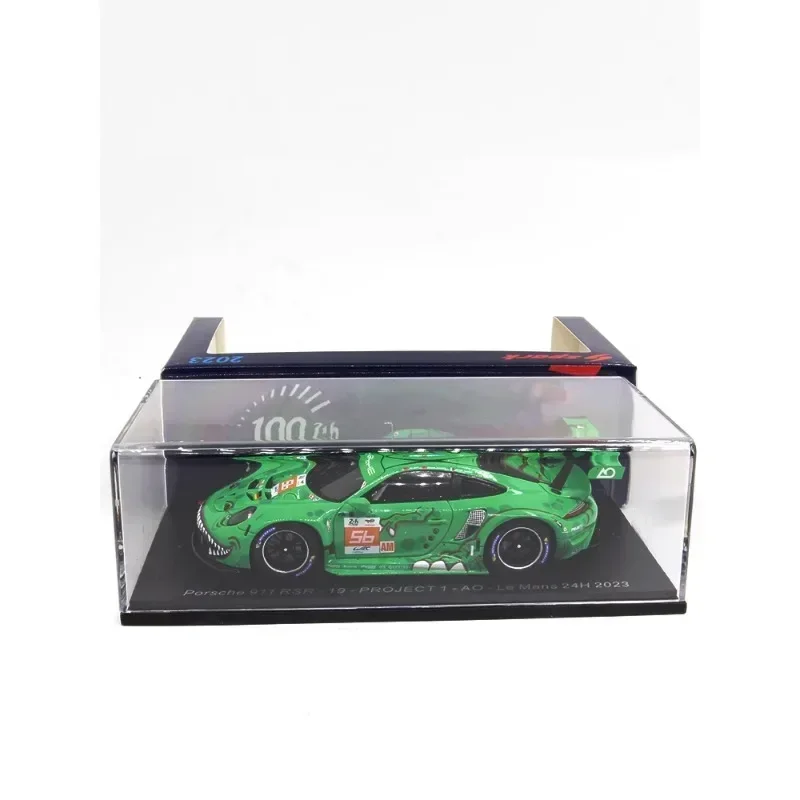 Spark 1/43 Porsche 911 RSR Le Mans 2023 Tyrannosaurus Rex alloy model, children's collection toys, holiday gifts for children.