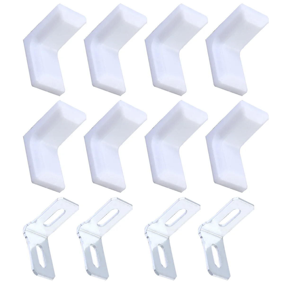 

28 Pcs Straight Angle Corner Furniture Accessories Plate Bracket Chairs Fixed Desk Reinforcement Plastic Home Office