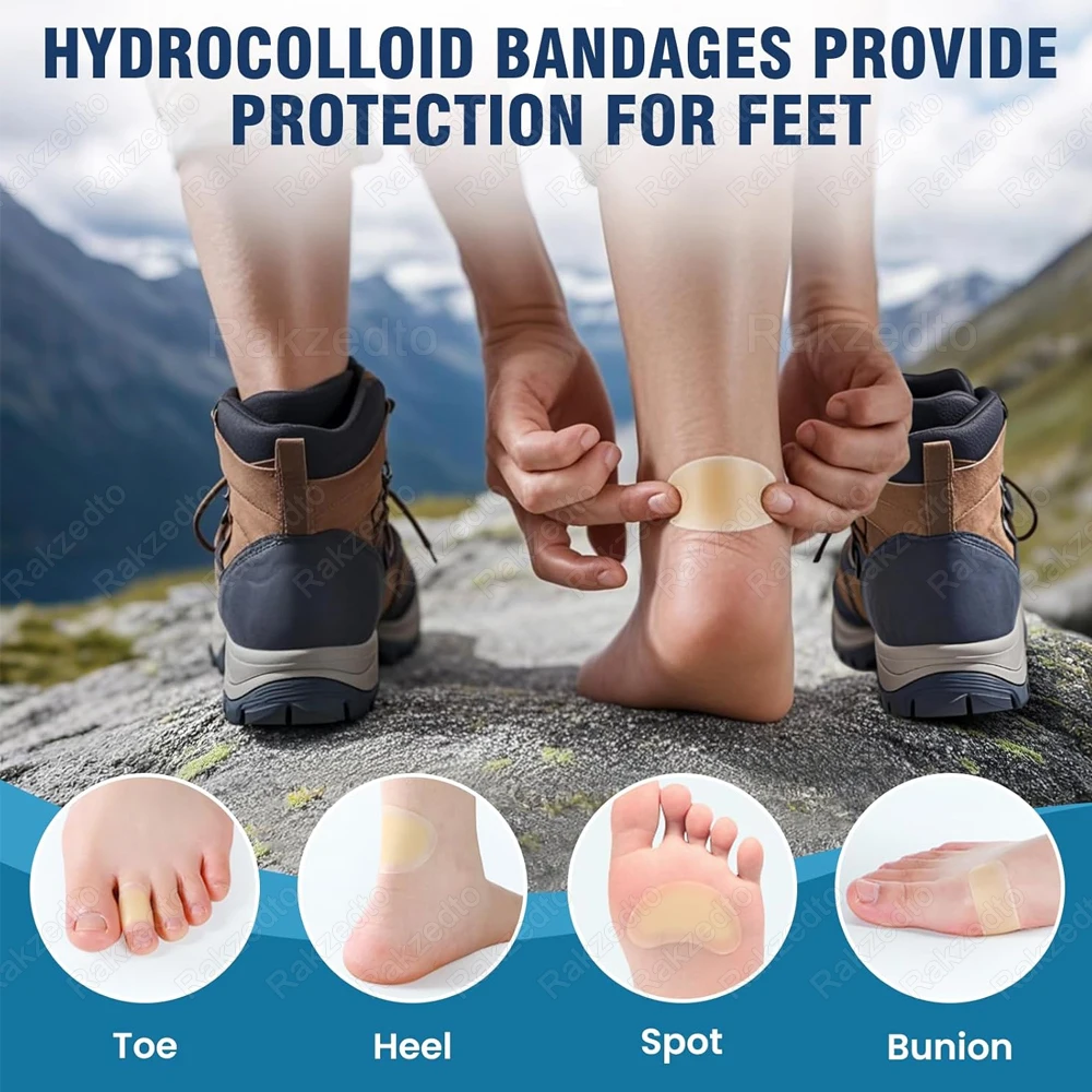 10Pcs Silicone Heel Protectors Anti-Wear Foot Pain Patches Self-Adhesive Blister Stickers Hydrocolloid Plaster Gel Heel Stickers