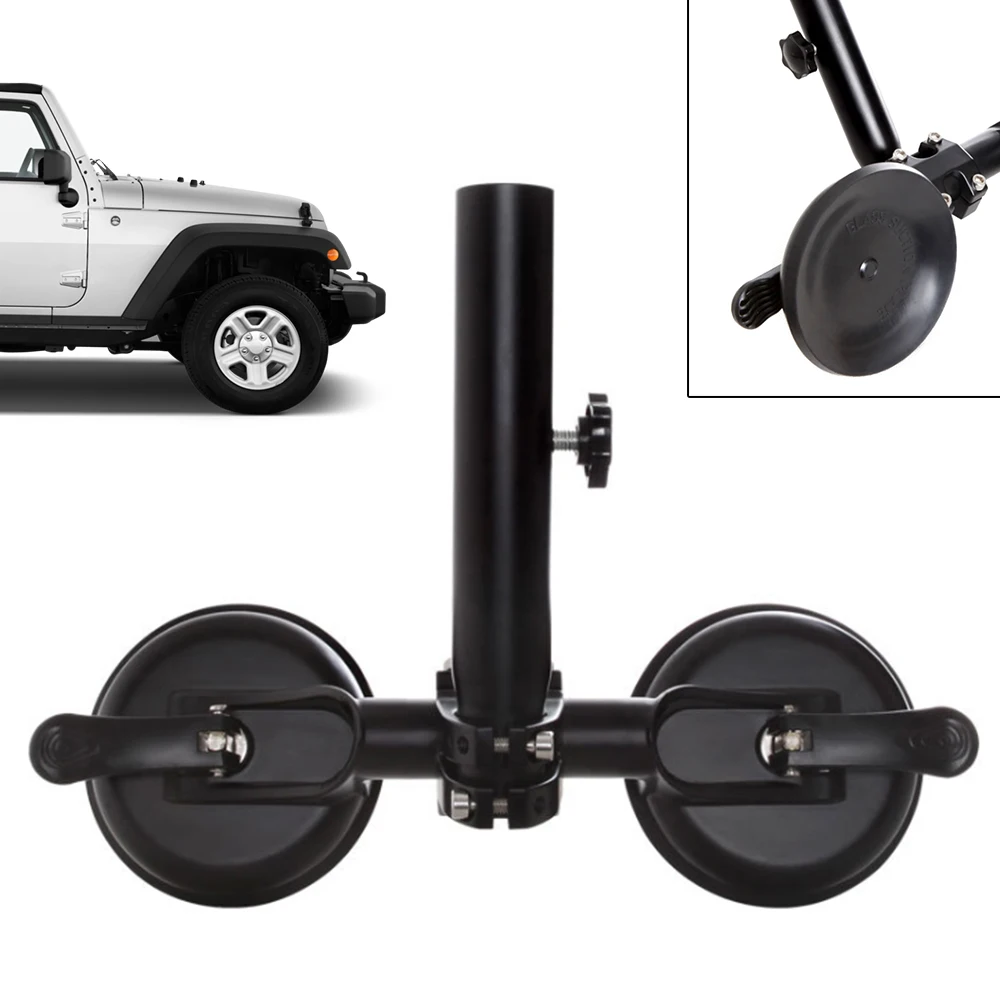 

Universal Adjustable Pole Mount, Telescopic Outdoor Flagpole Bracket with Dual Suction Cups for Window Balcony Display