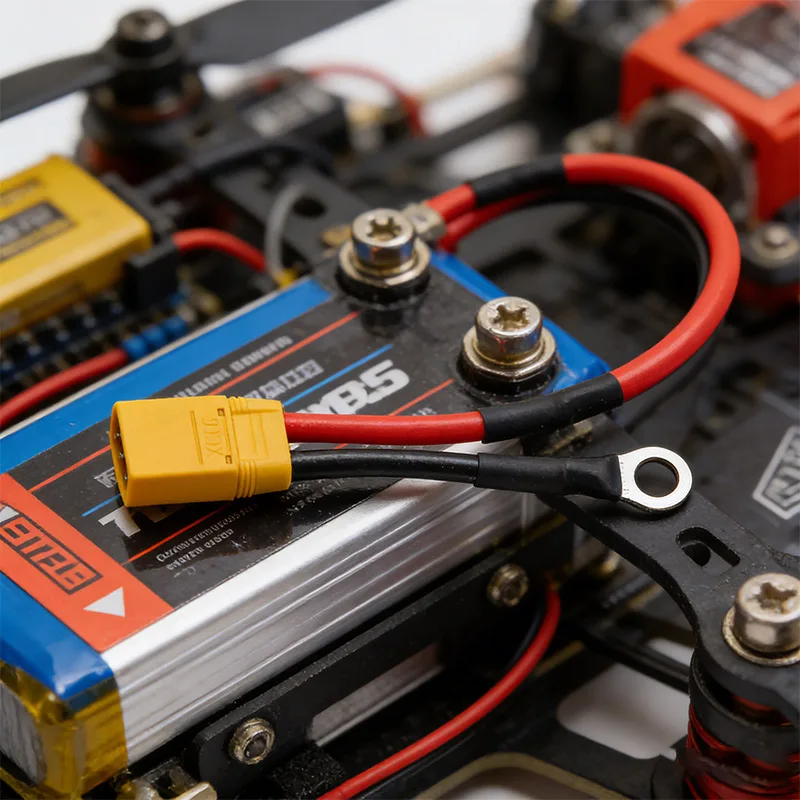 

8MM O-type Copper Nose to XT90S-F/HM/HF Terminal Cable Lithium Anti-sparking XT90 to 6MM Battery Controller Charging Cord Line