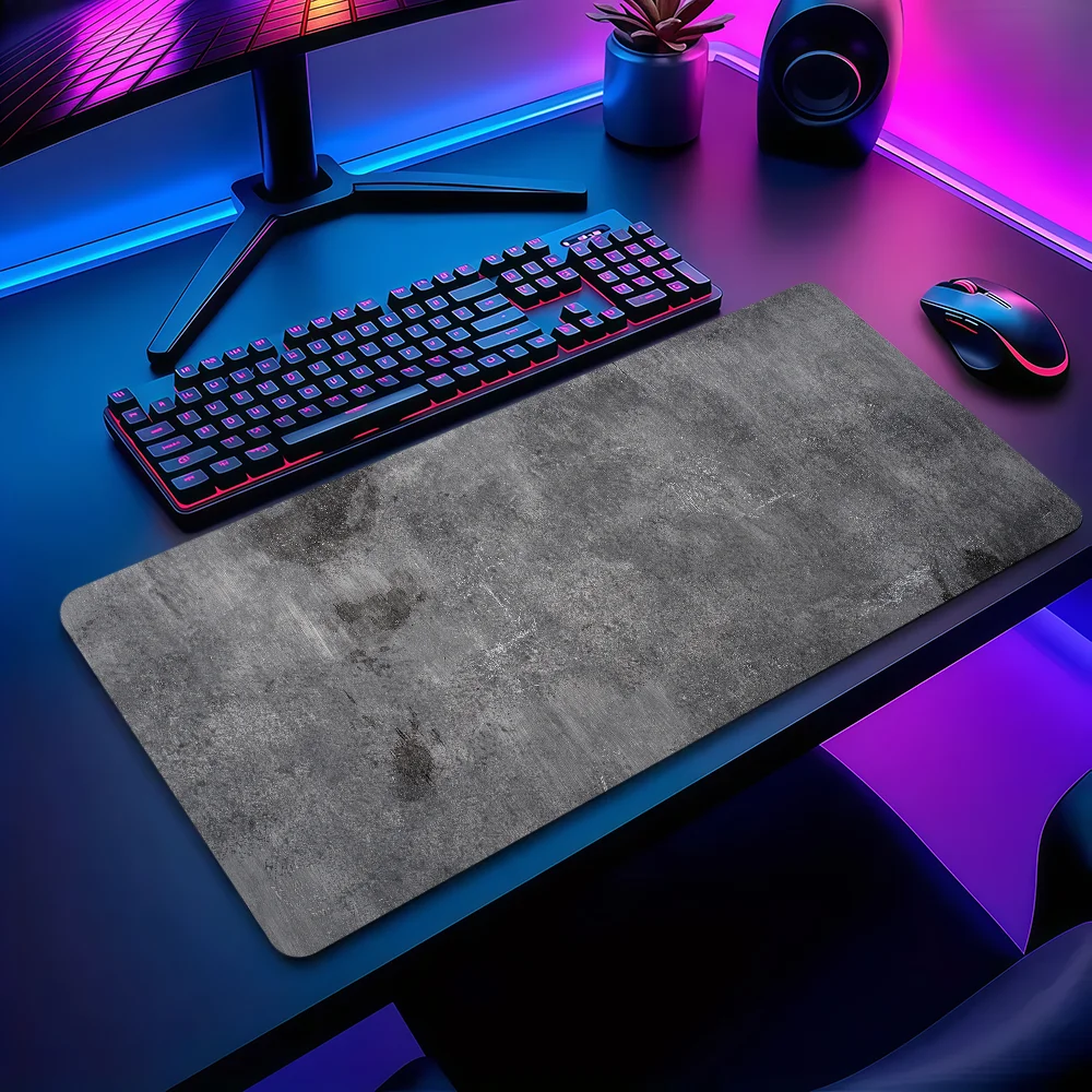 

Серый текстурированный коврик для мыши, нескользящий, утолщенный, большой, с защитой от скольжения, для офиса, учебы и игр