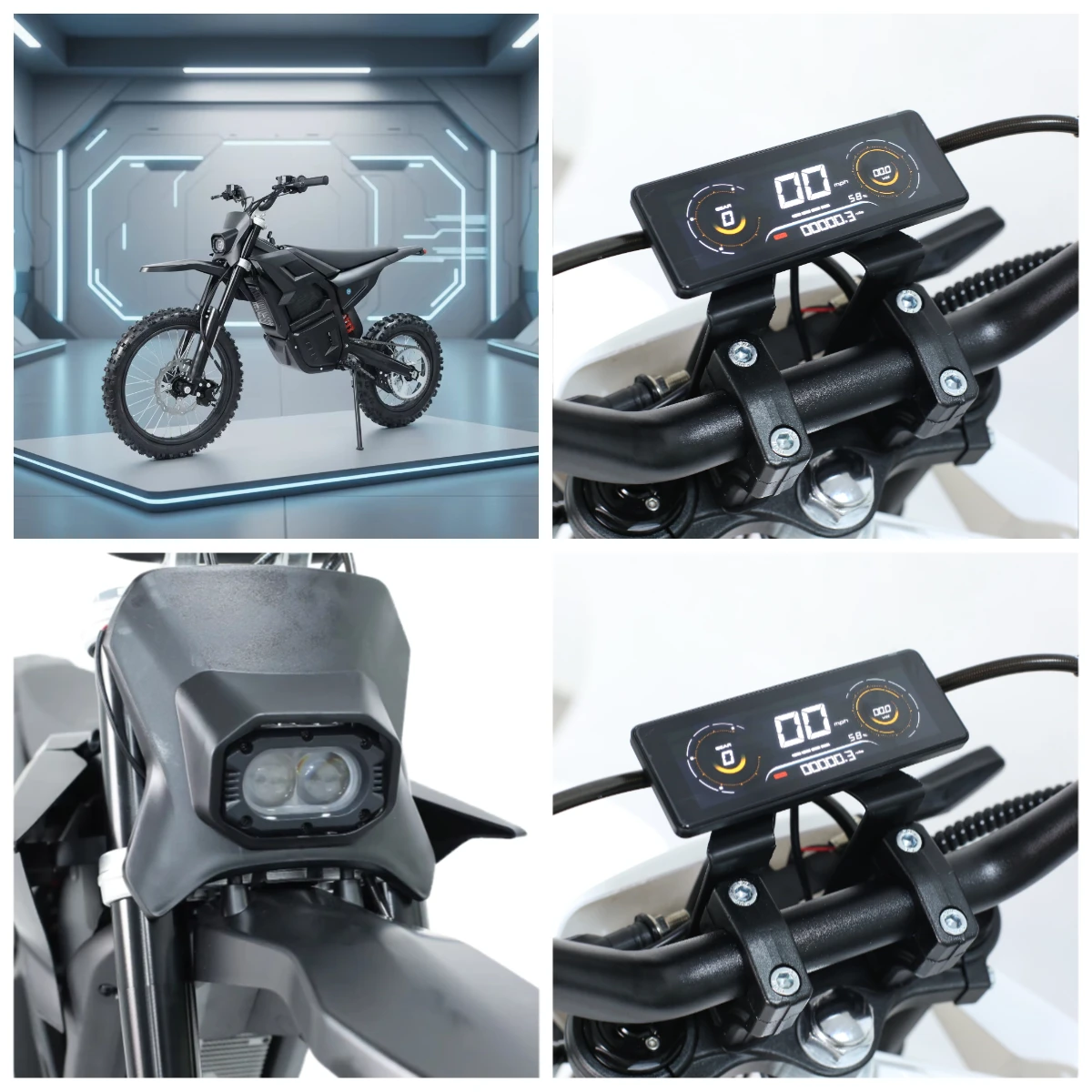 190Nm Mid-Drive Electric Dirt Bike 72V 25Ah 2500W Extreme Off-Road for Adults