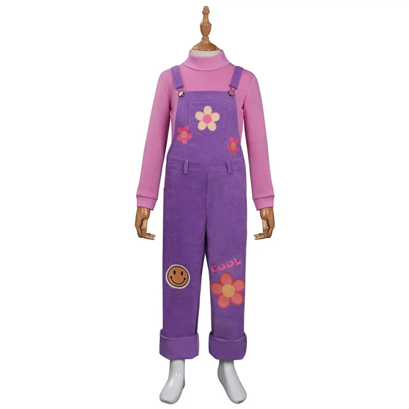 Baju karnaval ฮาโลวีนสำหรับเด็กเสื้อคอสเพลย์เด็กคอสเพลย์แอ็บบี้สีแดง