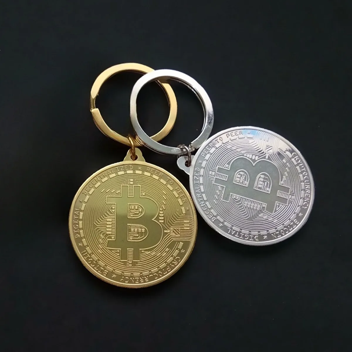 Newest Bitcoin Keychain Currency B Accessories Fashionable Cool Keyring Pendant Women and Men Hot Talent Jewelry Collection Gift