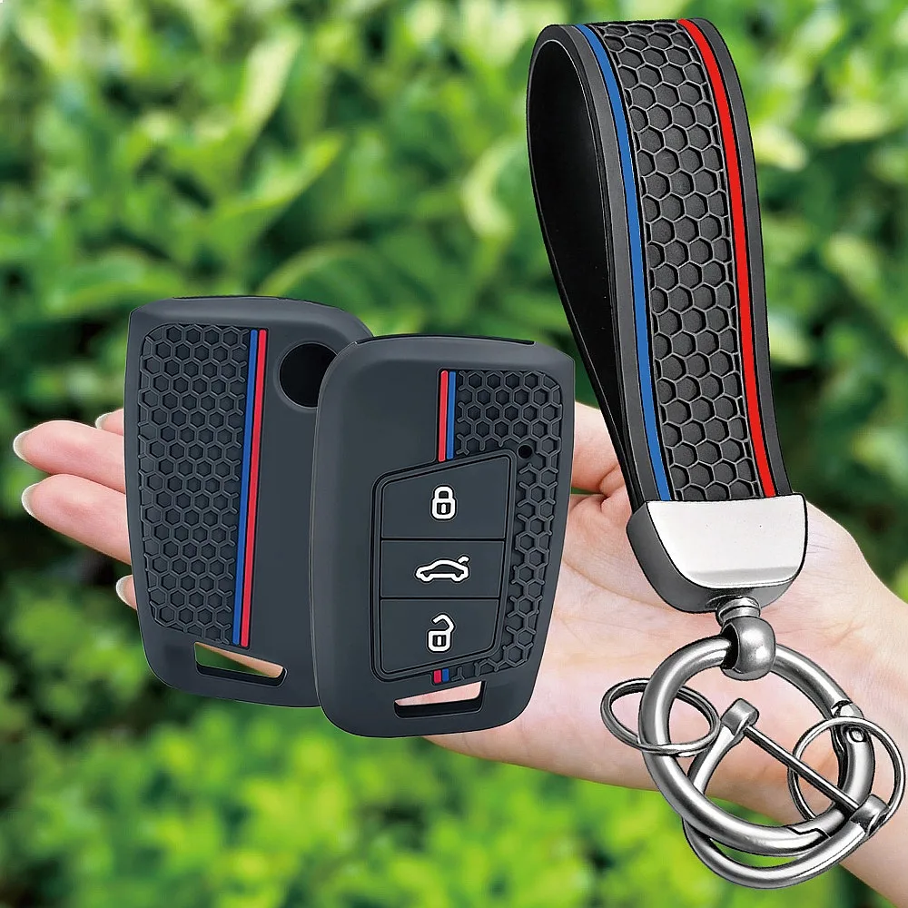 Silicone Cover For VW Volkswagen Magotan Passat B7 B8 CC Arteon Car Key Fob Case Remote Key Shell