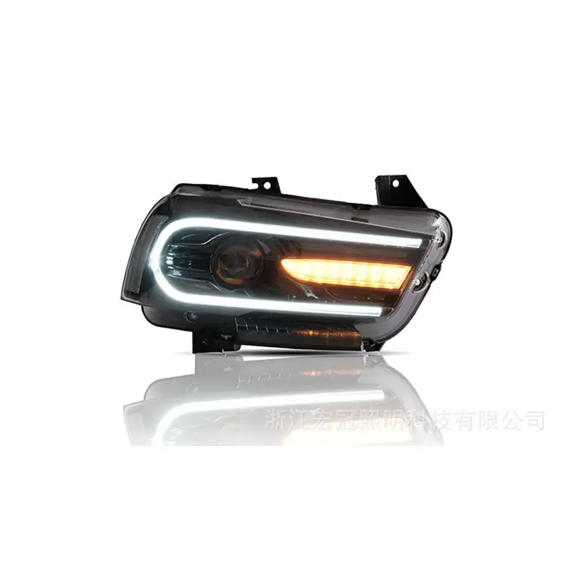 

Автомобильные аксессуары, передняя фара, дневные ходовые огни для Dodge Charger 2011-2014, стример, указатель поворота, фара в сборе