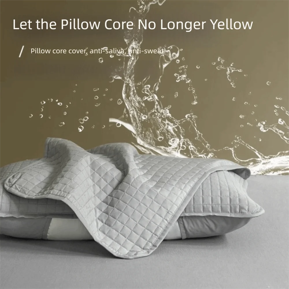 Cotton Pillow Cover Isolation layer Head oil Pillow Case Protector Anti Mite Waterproof Pillow core protection household