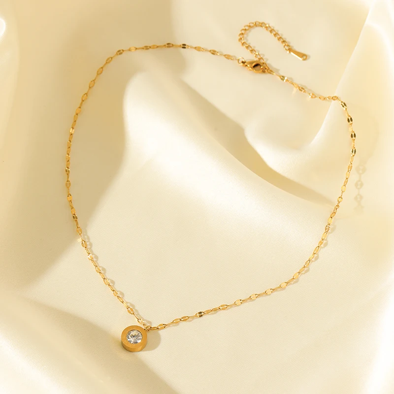 EILIECK 316L Edelstahl Römische Ziffern Zirkon Halskette Armbänder Ohrringe Set für Frauen Neues Trendiges Geschenk Wasserdichter Schmuck – Detail 9