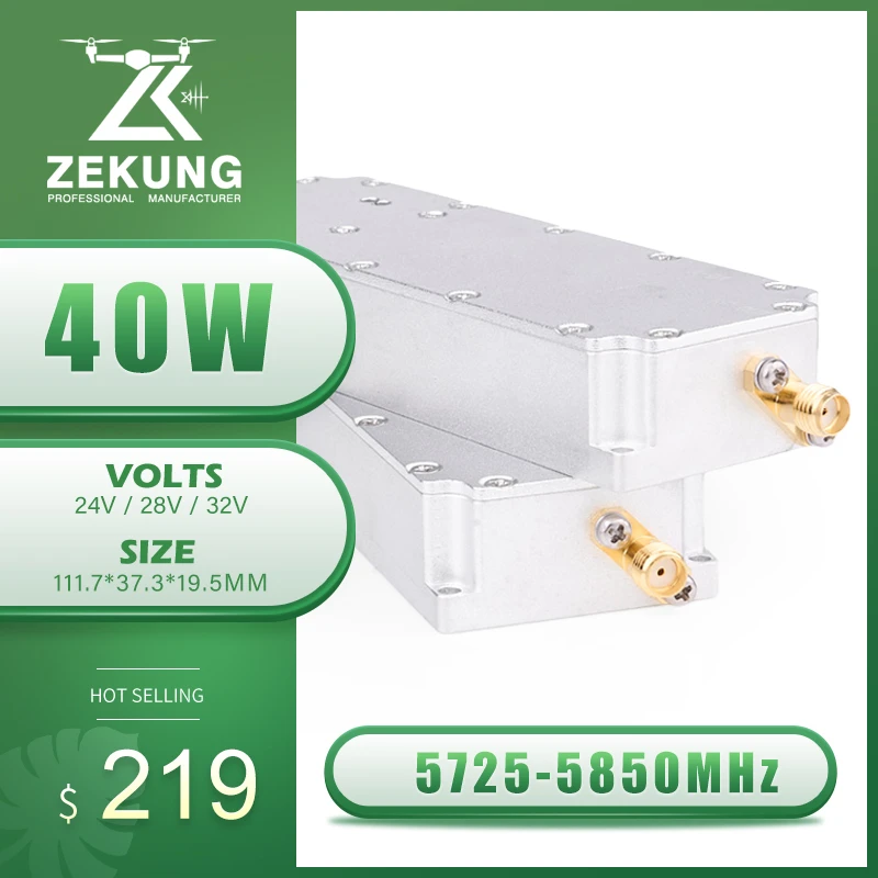 40W 5725-5850MHz 200-300MHz 400-500MHz 500-600MHz 600-750MHz 700-1050MHz 1,5G 2,4G 5,2G 5,8G GPS WIFI Leistungsverstärkermodul