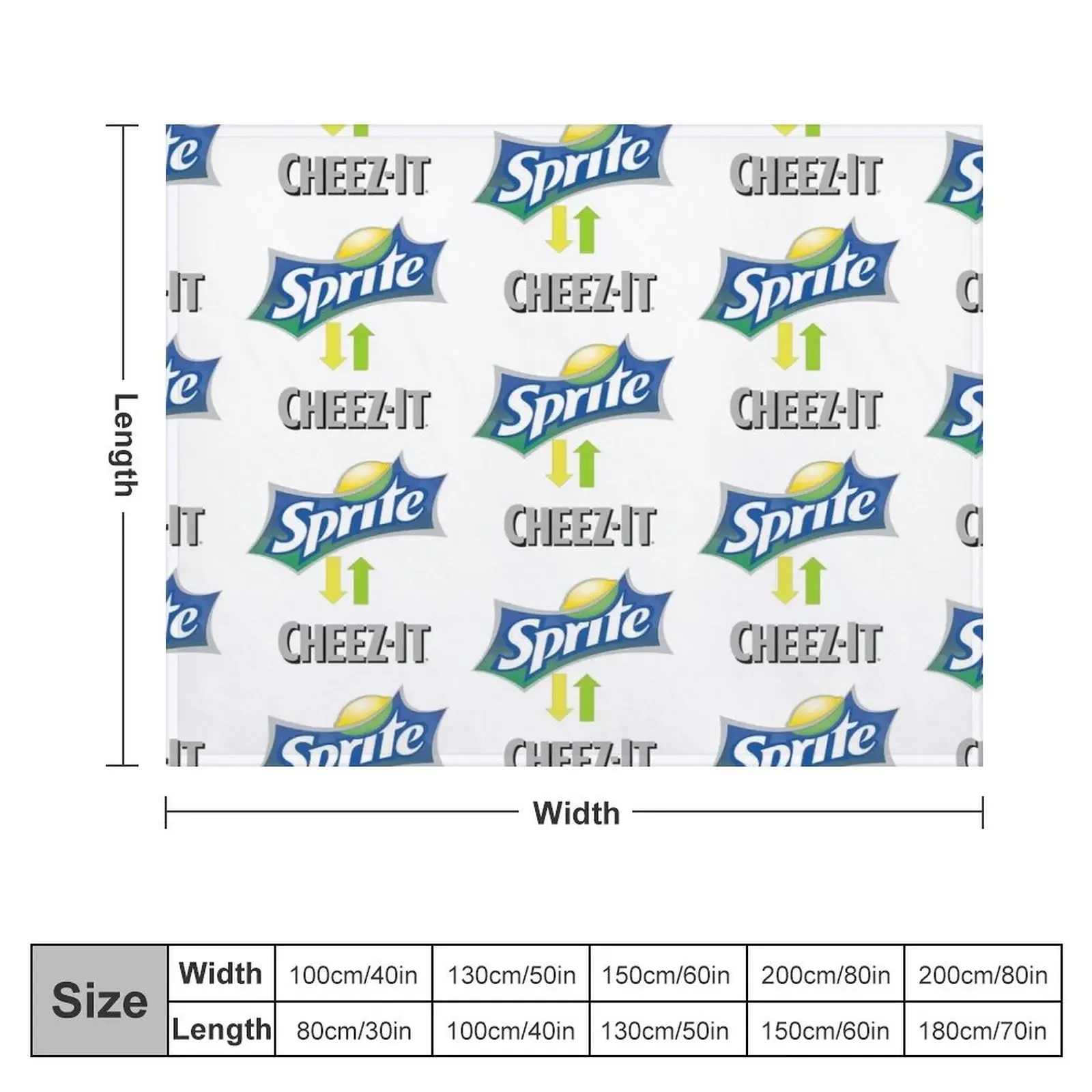 Sprite and Cheez-it Throw Blanket funny gift Extra Large Throw Vintage for sofa Blankets