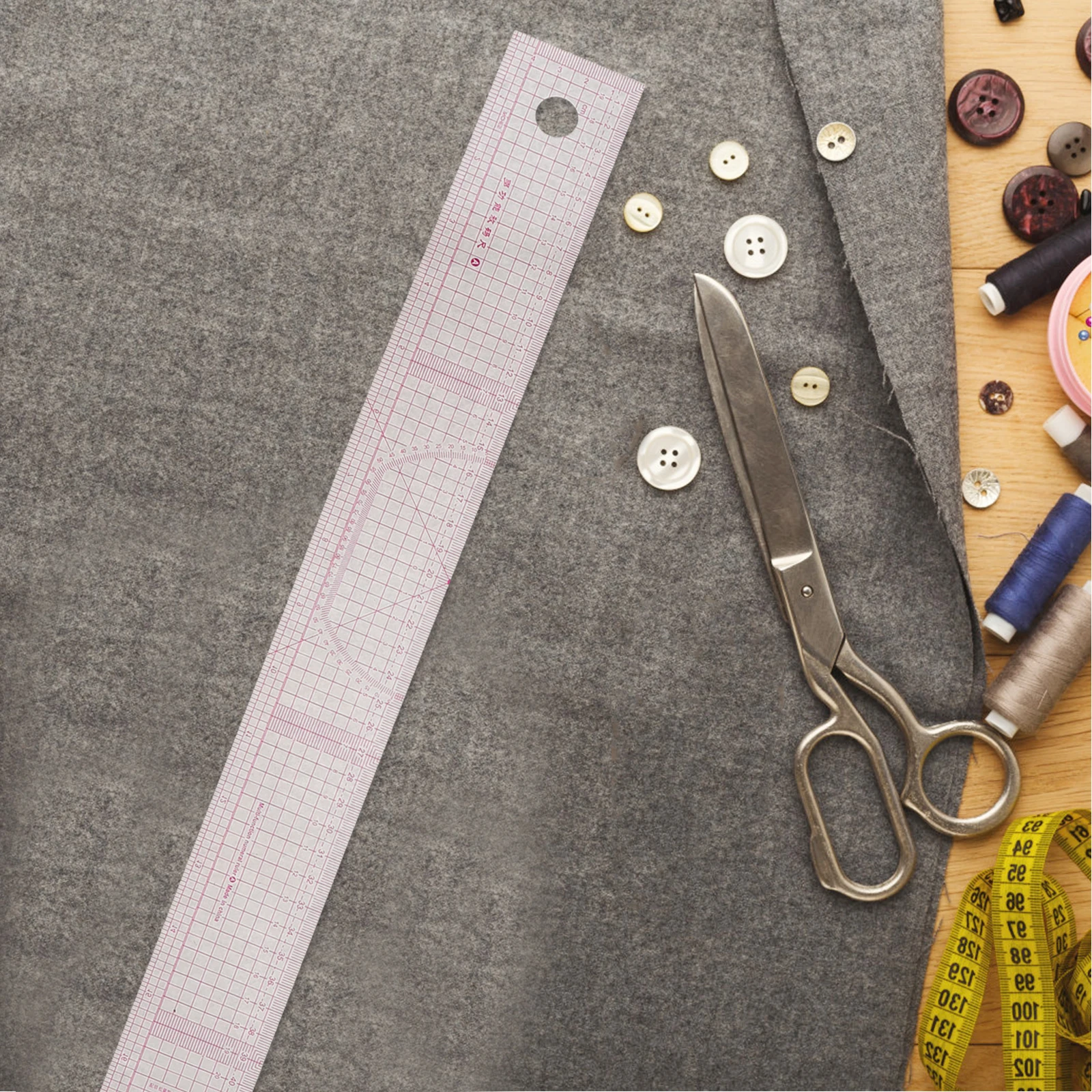 3 Pcs Make Plate and Put Ruler French Curve Pattern Beveled Transparent Patchwork