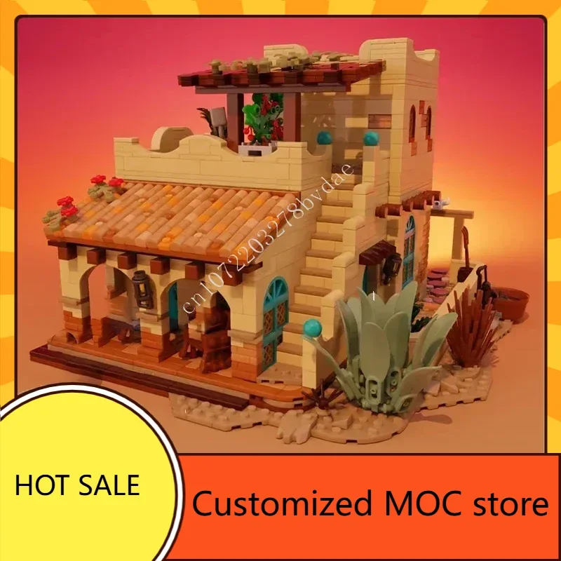 2069 قطعة غروب الشمس مزرعة MOC لغز الإبداعية عطلة StreetView CityArchitecture عيد ميلاد DIYAassembly هدية الكريسماس لعمر الطفل #3