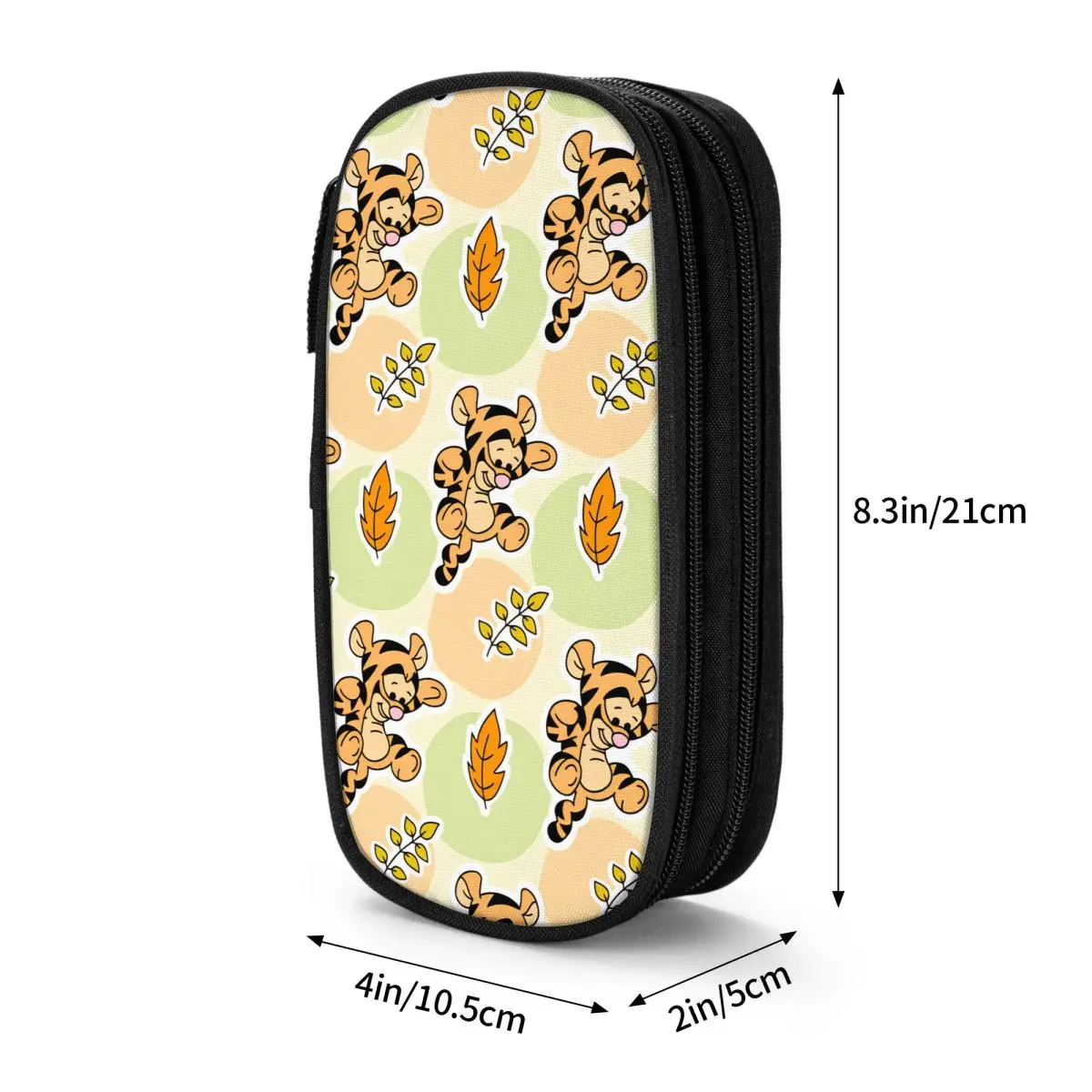 Winnie The Pooh Tigger Pencil Case University Pencil Pouch Girls Boys Zipper Vintage School Pencil Cases Graphic Stationery