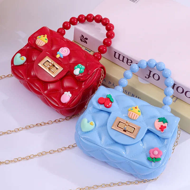DIY Mini Chain Crossbody Bag for Girls Handmade Patches 2026 New Style Children's Coin Purse Gel Bag