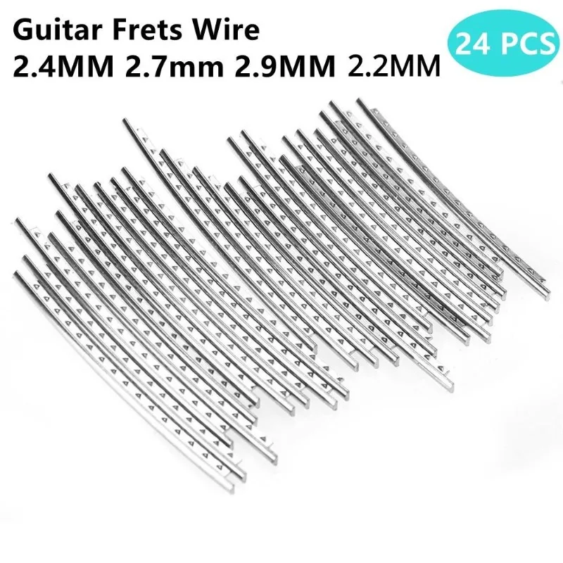 24pcs Guitar Frets Wire Fingerboard Nickel Silver2.2MM  2.4MM 2.7mm 2.9MM Luthier Repair Material Guitar Accessories