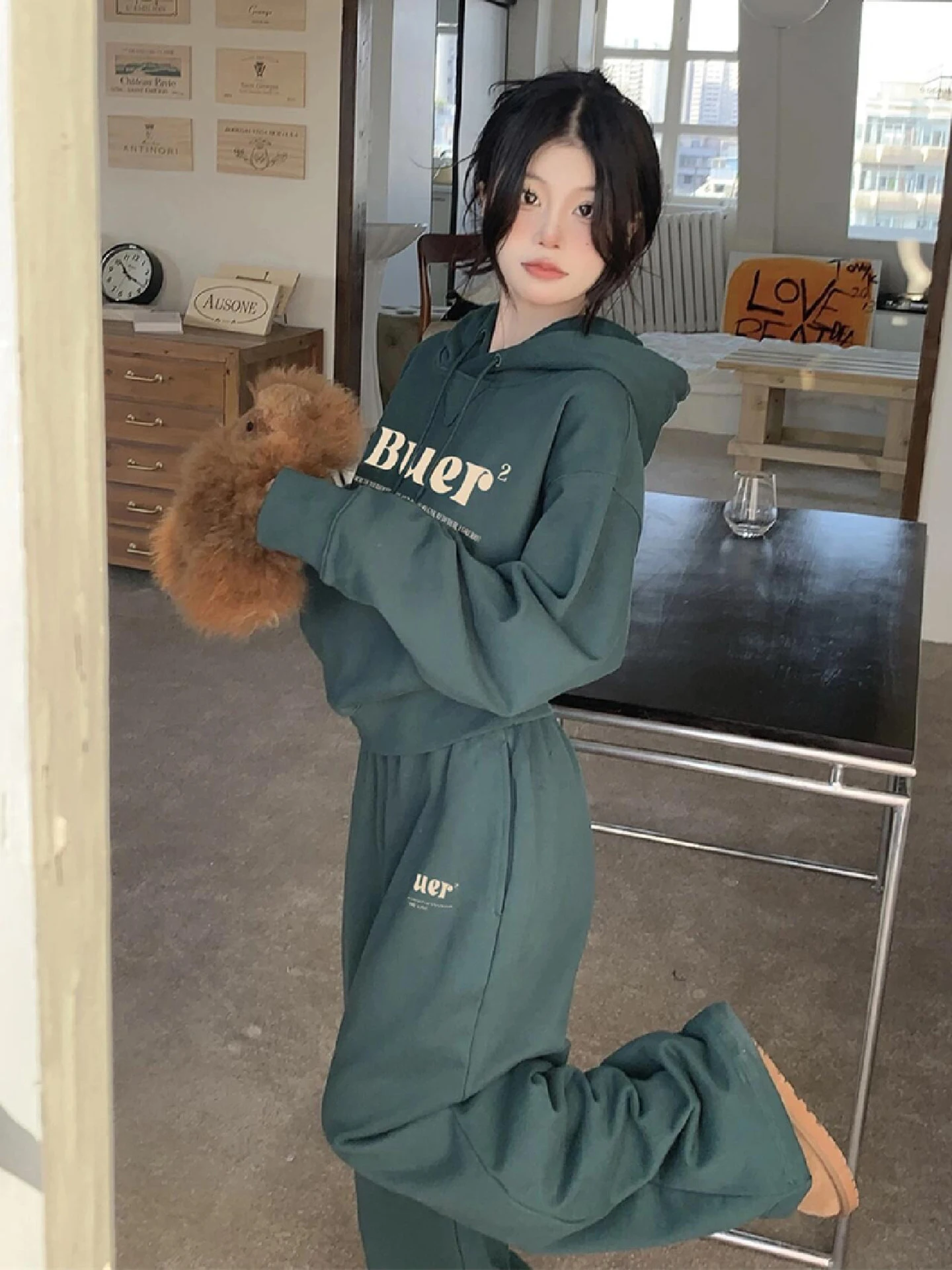 american-sle-sportswear-set-for-women-autumn-winter-thiened-fce-hoodie-wide-leg-pants-casual-two-piece-set