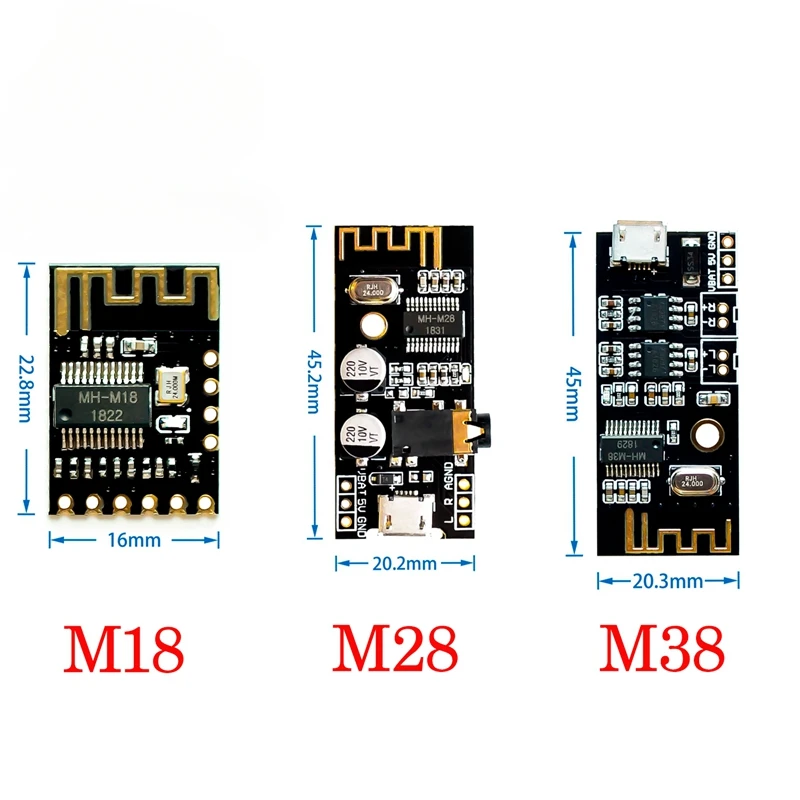 Wireless Bluetooth Audio Receiver Board Module MH-MX8 M18 M28 M38 BLT 4.2 5.0 MP3 Lossless Decoder Stereo Electronic DIY Kit