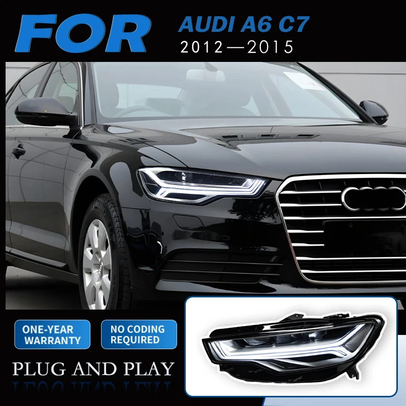 

Headlight For Audi A6 C7 LED Headlights 2012-2015 A6L Head Lamp Car Styling DRL Signal Projector Lens Automotive Accessories