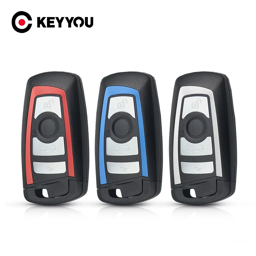 KEYYOU Smart Car Key Shell Cover Remote Keyless Case For BMW CAS4 F FEM 3 5 7 Series E90 E92 E93 X5 F10 F20 F30 F40 Panic FOB