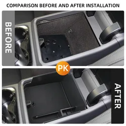 For Volkswagen Vw Touareg 2011-2016 2017 2018 Car Central Armrest Storage Box Glove Tray Pallet Case with Mat
