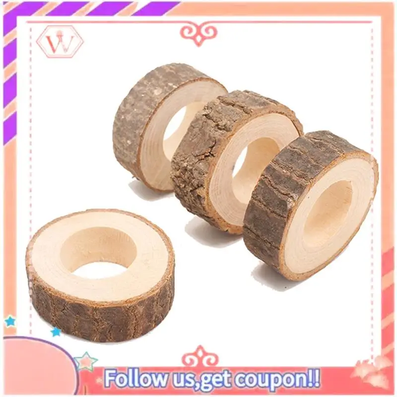 

1 комплект, деревянное кольцо для салфеток, рождественское кольцо для салфеток, рамка для украшения стола, подходит для свадебного украшения стола в отеле, коры