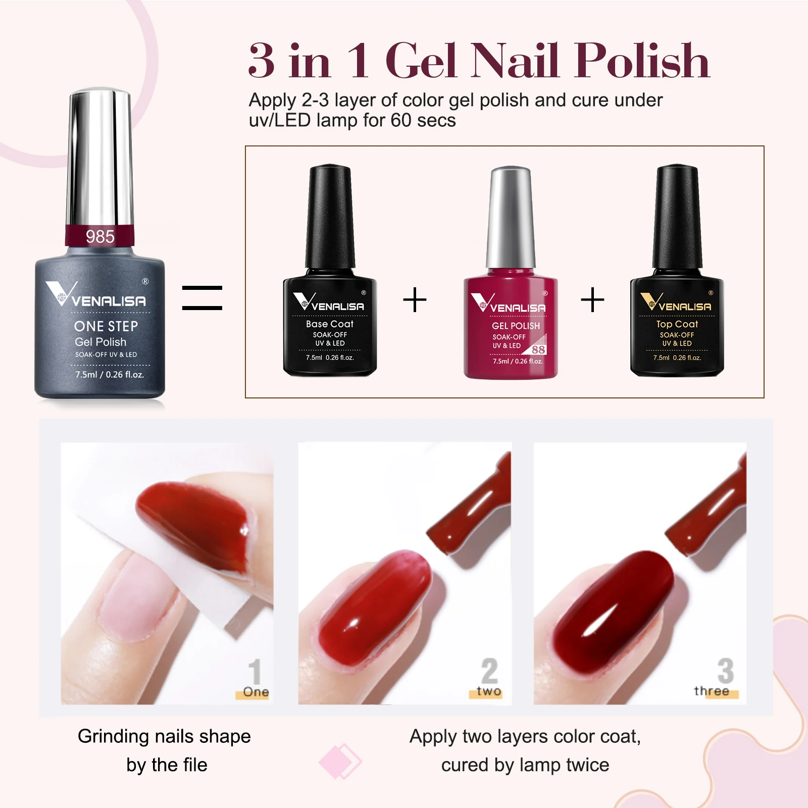 Venalisa Nagel-Gel-Nagellack, Herbstfarbe, TPO-frei, Herbstsaison, Gel-Nagellack-Set, Soak Off UV-LED, semi-permanentes Nagelgel, 6 Stück/Set – Detail 31