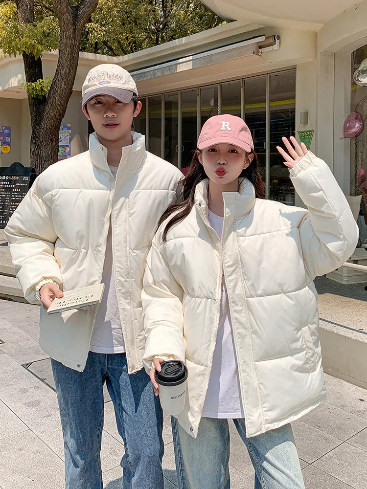 

2025 новые модные женские стеганые пальто с воротником-стойкой и длинными рукавами, однотонные повседневные модные простые базовые стеганые пальто, женская одежда, парки