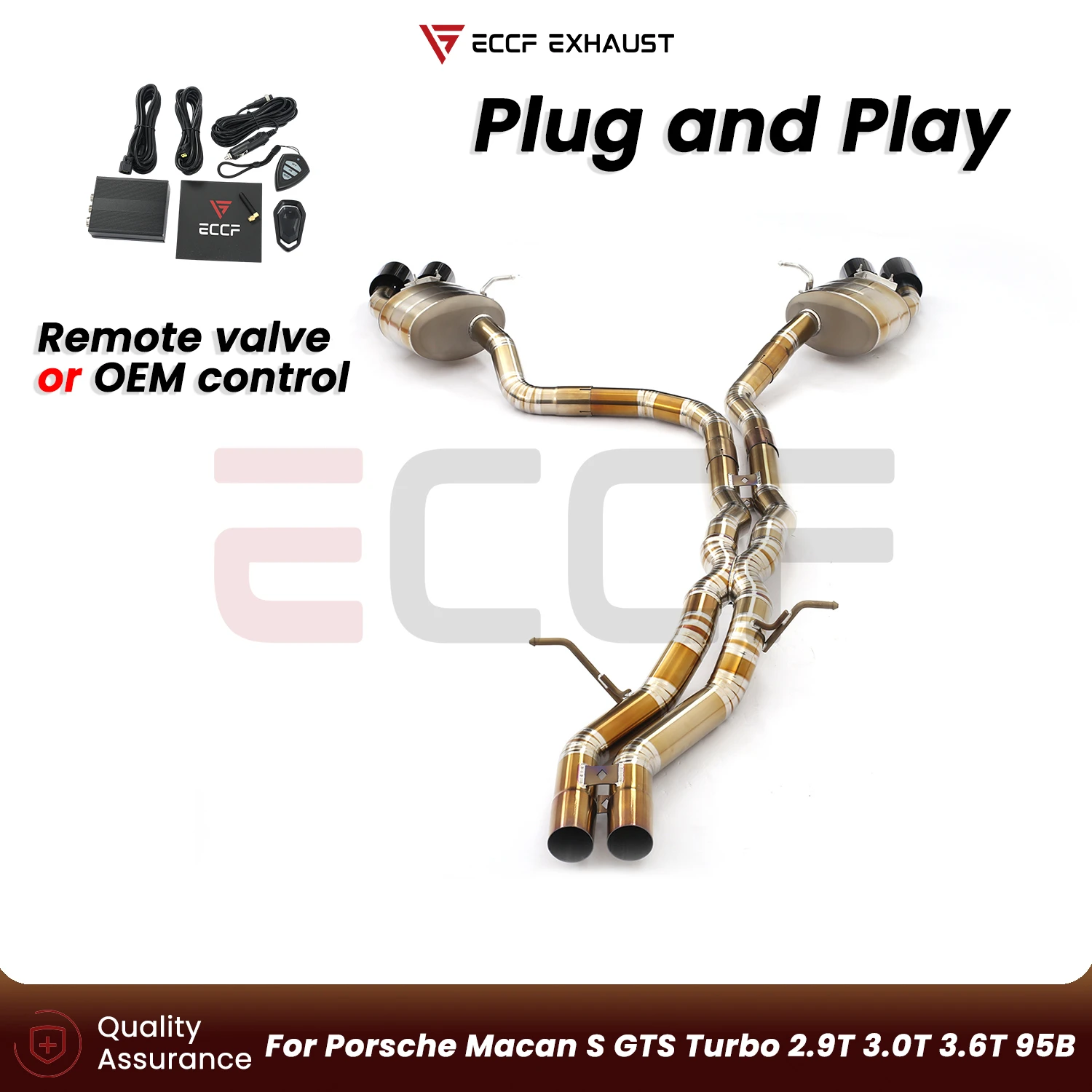 Aggressive Exhaust Sound Titanium Catback exhaust system For Porsche Macan S GTS Turbo 2.9T 3.0T 3.6T 95B Performance Upgrade
