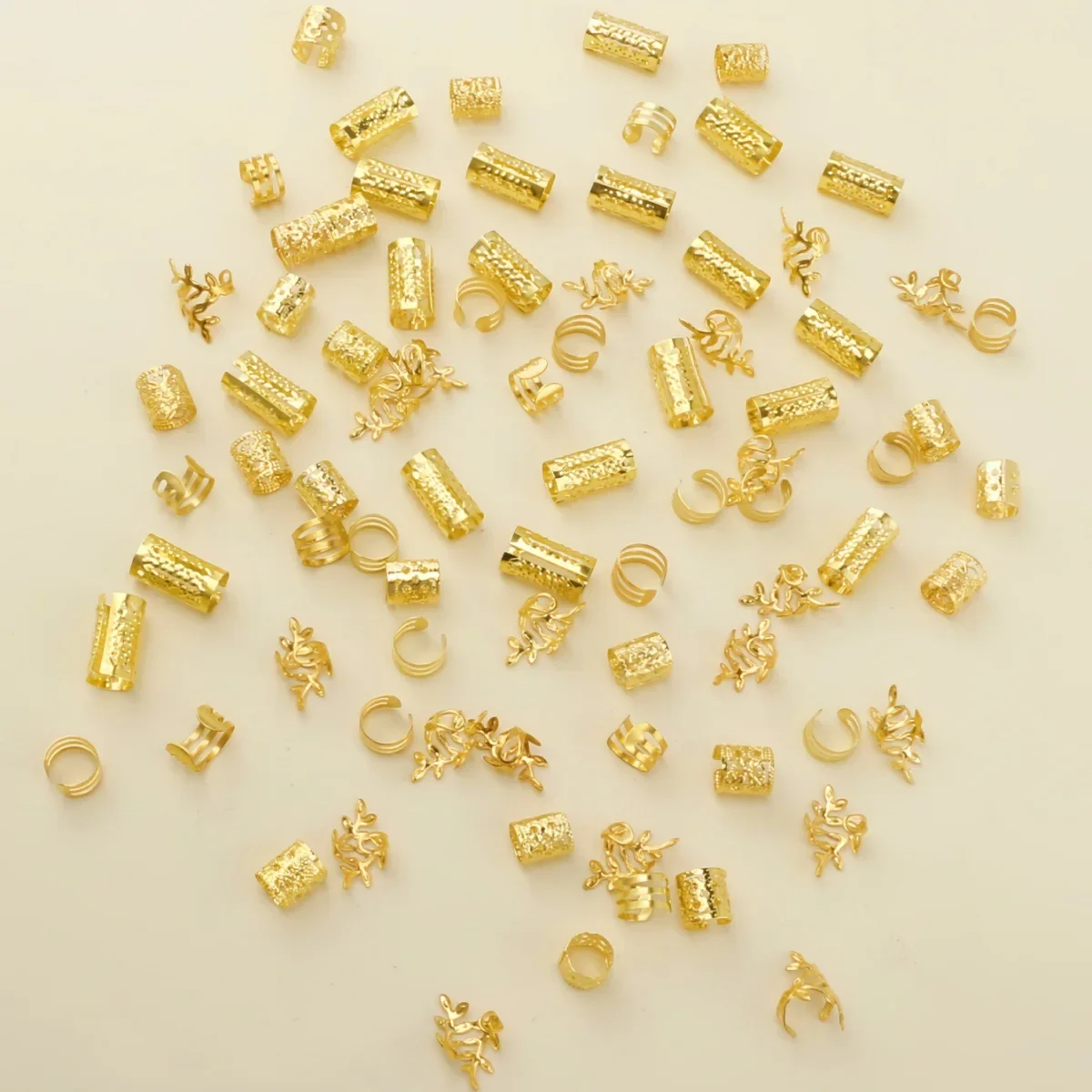 Durable Hollow Metal Hair Rings 80pcs For DIY Dreadlock And Braiding Extension Accessories Non Slip Strong Grip Easy To Use