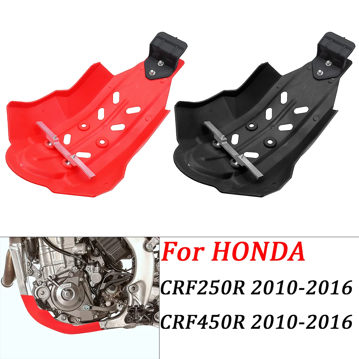 

Motorcycle Skid Plate Engine Guard Cover Protector For Honda CRF 250R CRF 450R Dirt Pit Bike 2010 2011 2012 2013 2014 2015 2016