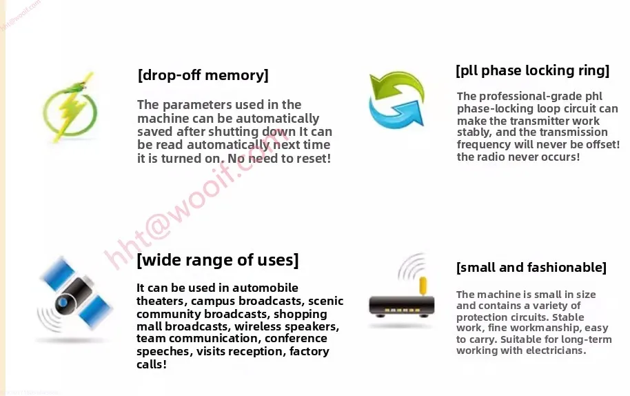 12V CZE-T251 0-25W 87-108MHz Wireless Stereo PLL Broadcast Station FM Transmitter