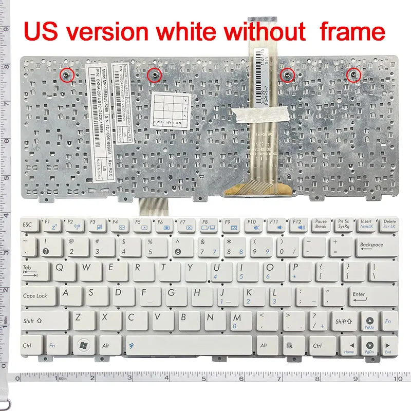 GZEELE NEW US laptop keyboard For Asus Eee PC EPC 1015 1015PN 1015PW 1015BX 1015PX 1015PD 1015TX 1015CX 1011PX 1011CH NO frame