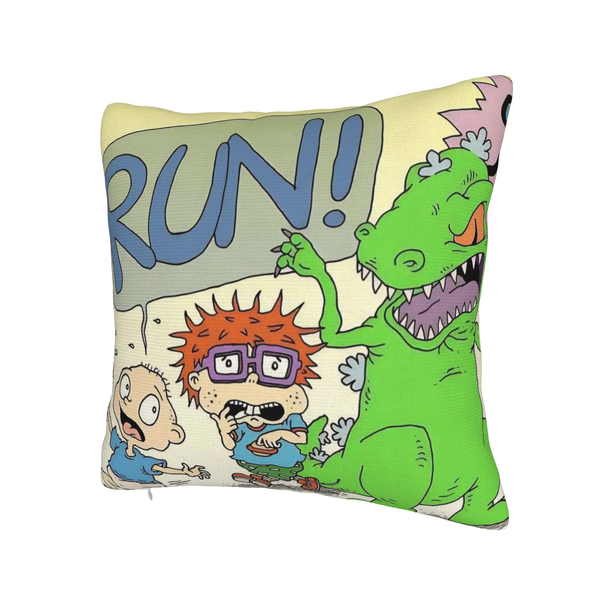 Decorative Pillow Covers Cartoon R-Rugrats Merchandise Car  Throw Pillow Case Cover Square Multiple Sizes