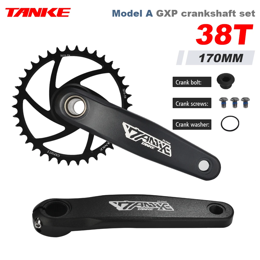 TANKE MTB Crankset 170mm Mountain Bike Crank Narrow Wide Chainring