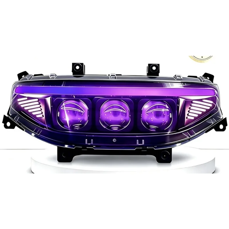 Light element 6th generation flash headlights, the mechanic turns it on