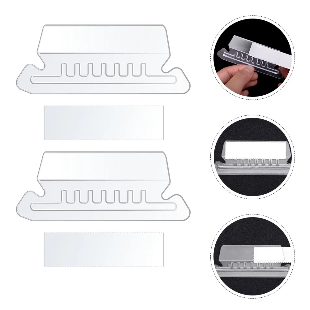 1 set PVC Hanging File Folder Tabs Dividers Inserts for Binder Office Student Hotel Archive Storage Labels