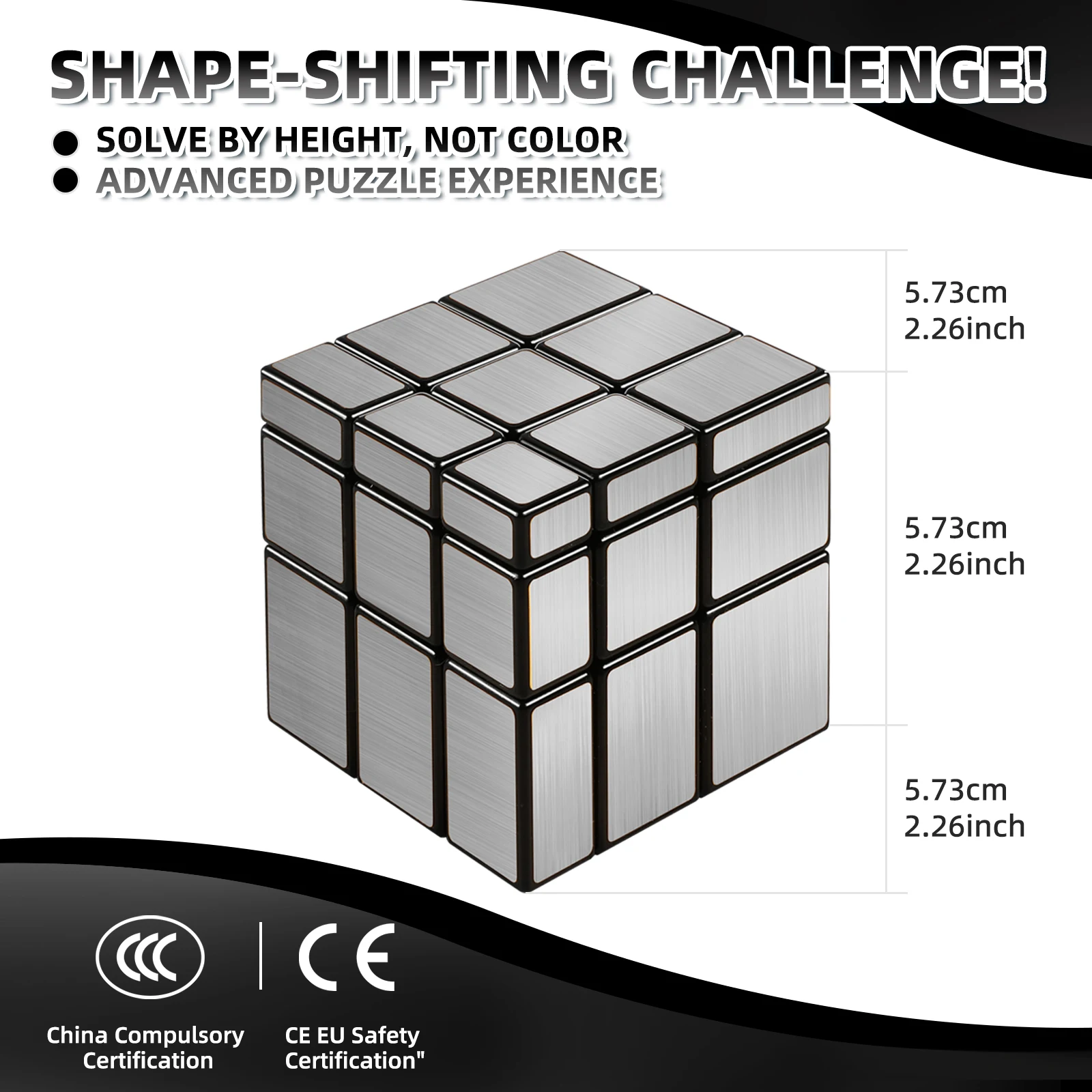 SENGSO Mirror Cube 2x2 3x3 4x4 Magic Tower Juguete rompecabezas de alta reflectividad - Regalo de cumpleaños para adultos y niños Entrenamiento lógico