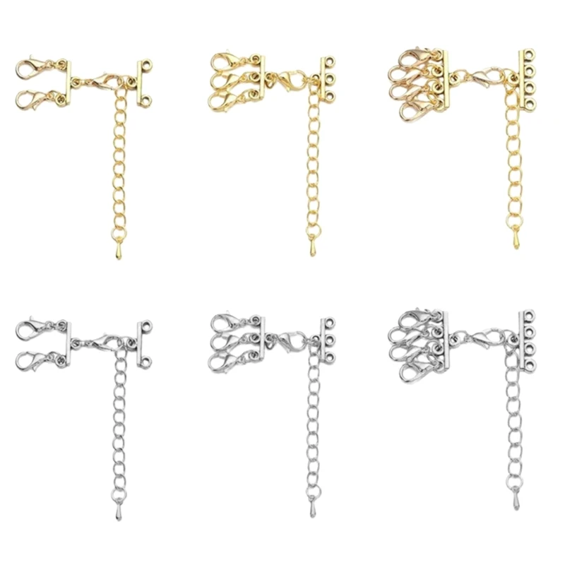 Necklace Clasps Set Multi Strands Tube Lock Necklaces Clasps Separator Bracelet Layering Clasps Alloy Material for drop shipping