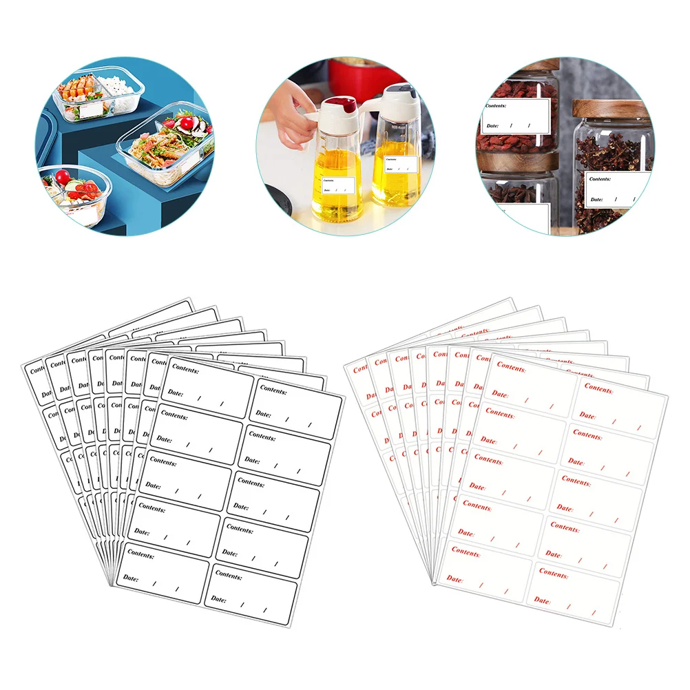 200 Pcs Sticker Food Date Stickers Waterproof Fridge Labels Pvc Self-adhesive Freezer