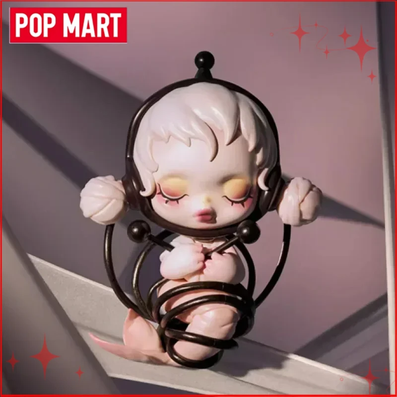 POP MART SKULLPANDA صورة سلسلة الواقع صندوق أعمى تخمين حقيبة عمل الشكل عيد الميلاد السنة الجديدة هدية