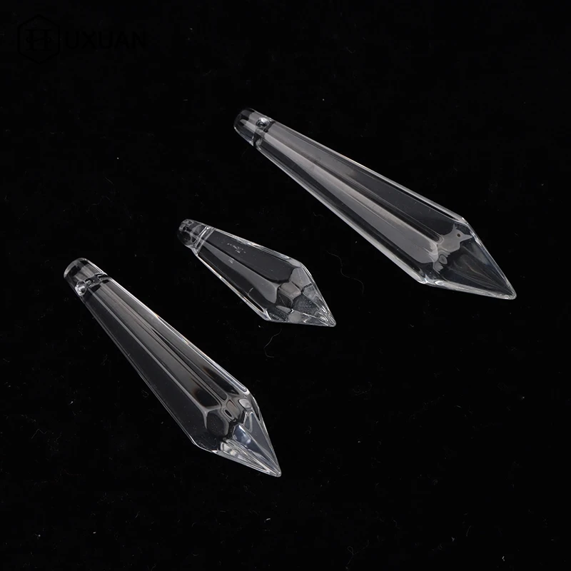 10pcs Acrylic Crystal Drop Pendant Prisms Chandelier Curtain Chrismas Wedding Party Lighting Christmas Lamp Hanging Parts